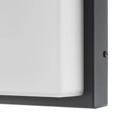 Udendørs LED-væglampe Babett, stål, glas, sensor
