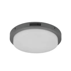 Udendørs LED-væglampe Bermejo, rund, sensor, CCT, antracit