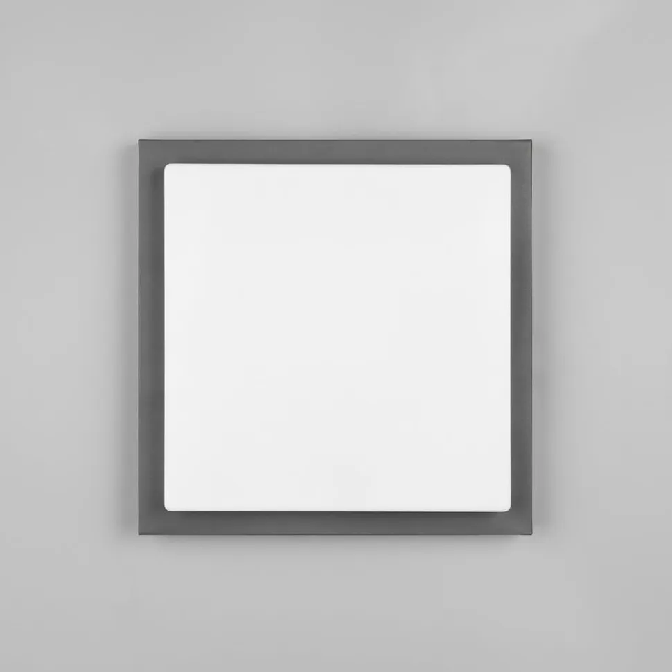 Udendørs LED-væglampe Bermejo, kantet, sensor, CCT, antracit