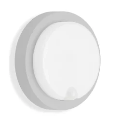 Udendørs LED-væglampe Dortmund Ø17cm sølv