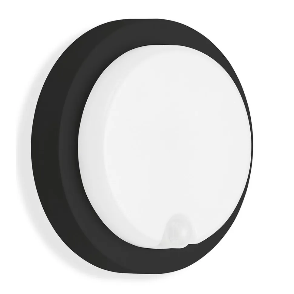 Udendørs LED-væglampe Dortmund Ø17cm sort
