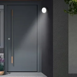 Udendørs LED-væglampe Dortmund Ø17cm sort