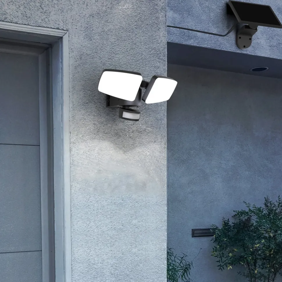 Udendørs LED-væglampe Duplex, 2 lyskilder, hjørnemontering