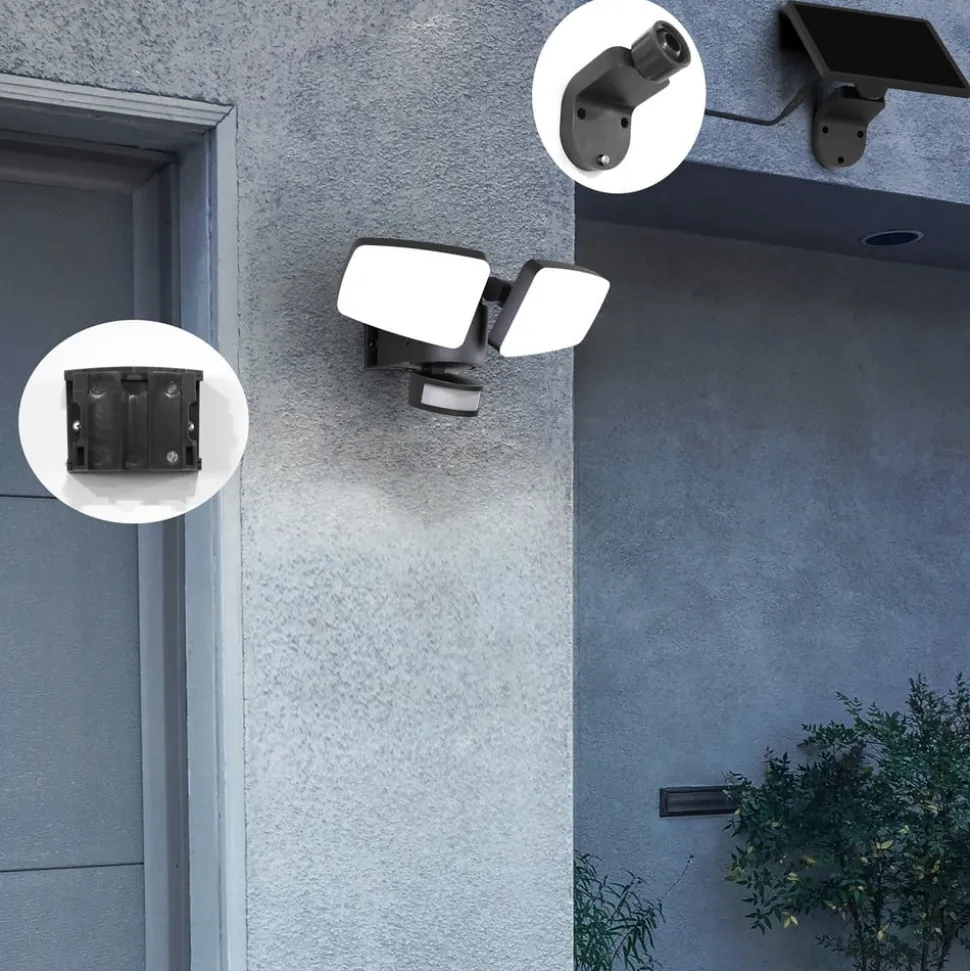 Udendørs LED-væglampe Duplex, 2 lyskilder, hjørnemontering