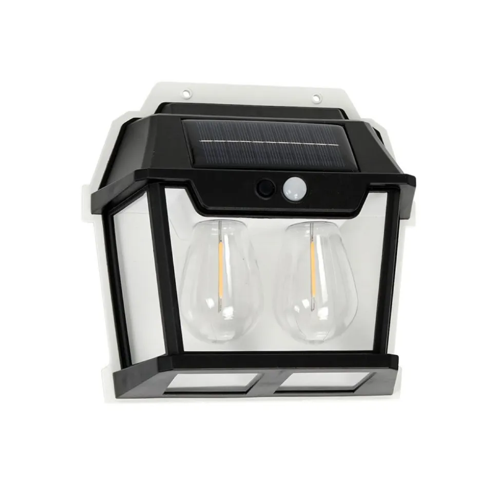 Udendørs LED-væglampe Filo Double, sort, IP44