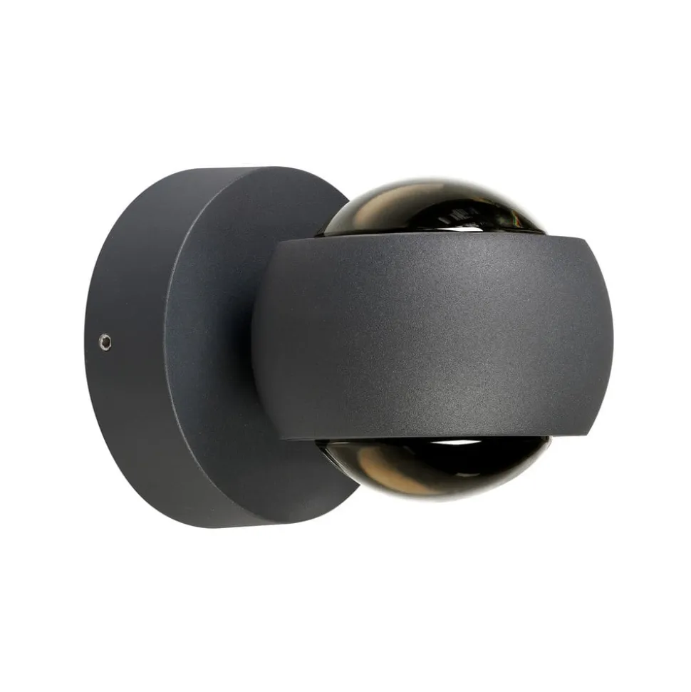 Udendørs LED-væglampe, grafit, op & ned, CCT, dæmpbar, aluminium
