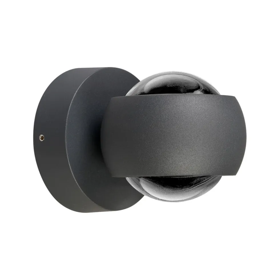 Udendørs LED-væglampe, grafit, op & ned, CCT, dæmpbar, aluminium