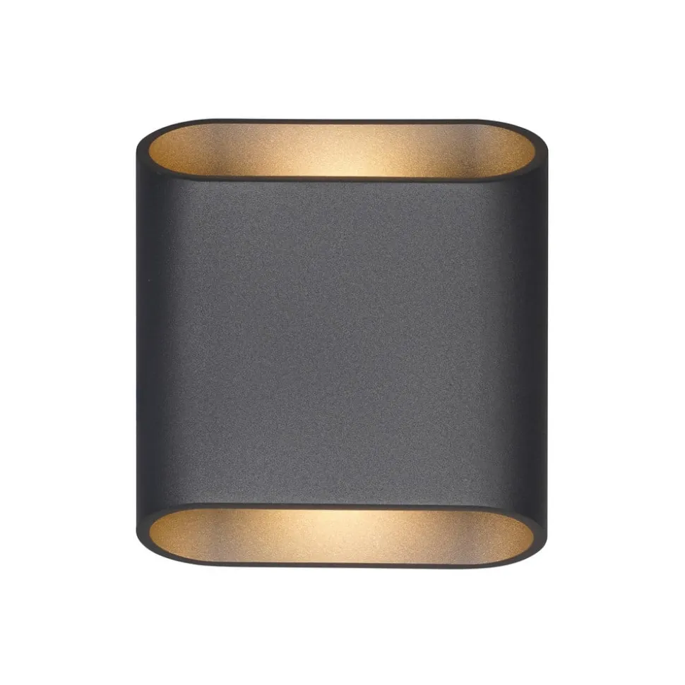 Udendørs LED-væglampe, grafit, op & ned, CCT, dæmpbar, aluminium