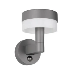 Udendørs LED-væglampe Mackenzie Sensor antracit, trykstøbt aluminium