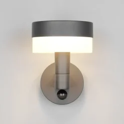 Udendørs LED-væglampe Mackenzie Sensor antracit, trykstøbt aluminium