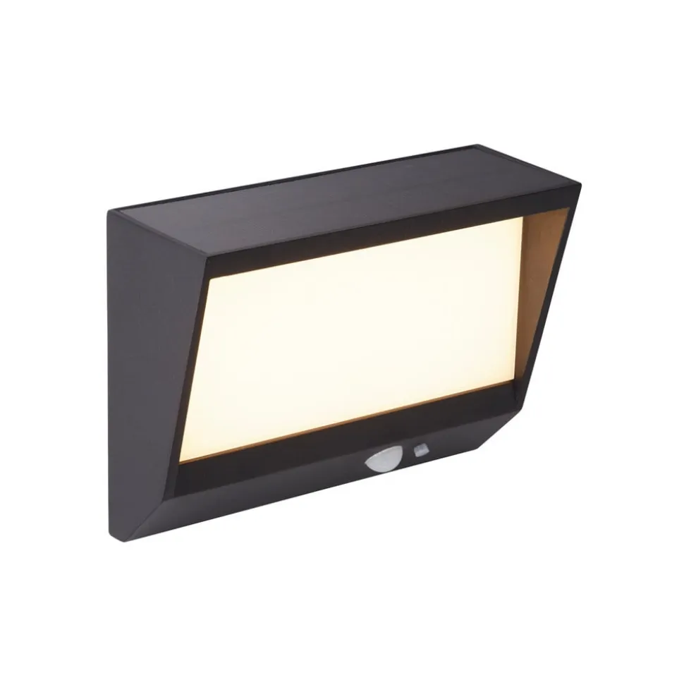Udendørs LED-væglampe med solceller 67418BK