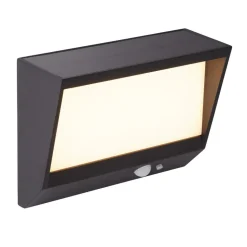 Udendørs LED-væglampe med solceller 67418BK