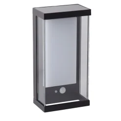 Udendørs LED-væglampe med solceller 67419BK