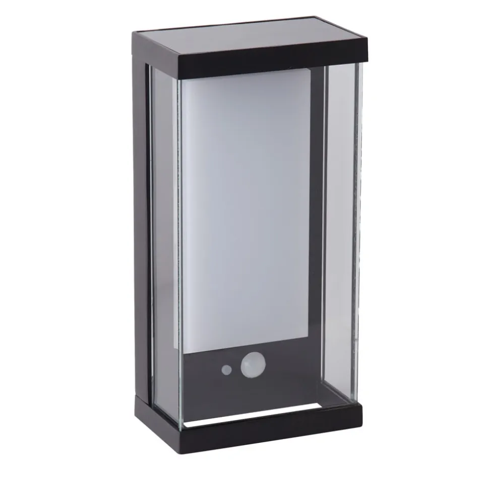 Udendørs LED-væglampe med solceller 67419BK