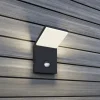 Udendørs LED-væglampe Nevio, metal, antracit, sensor