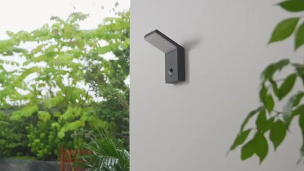 Udendørs LED-væglampe Nevio, metal, antracit, sensor