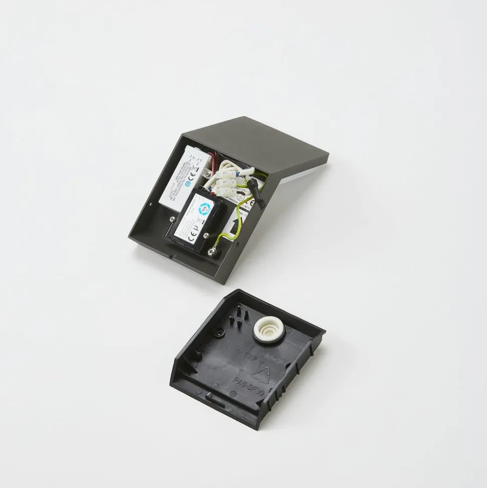 Udendørs LED-væglampe Nevio, metal, antracit, sensor