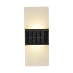 Udendørs LED-væglampe Wally, 20x8 cm hvid frostet CCT