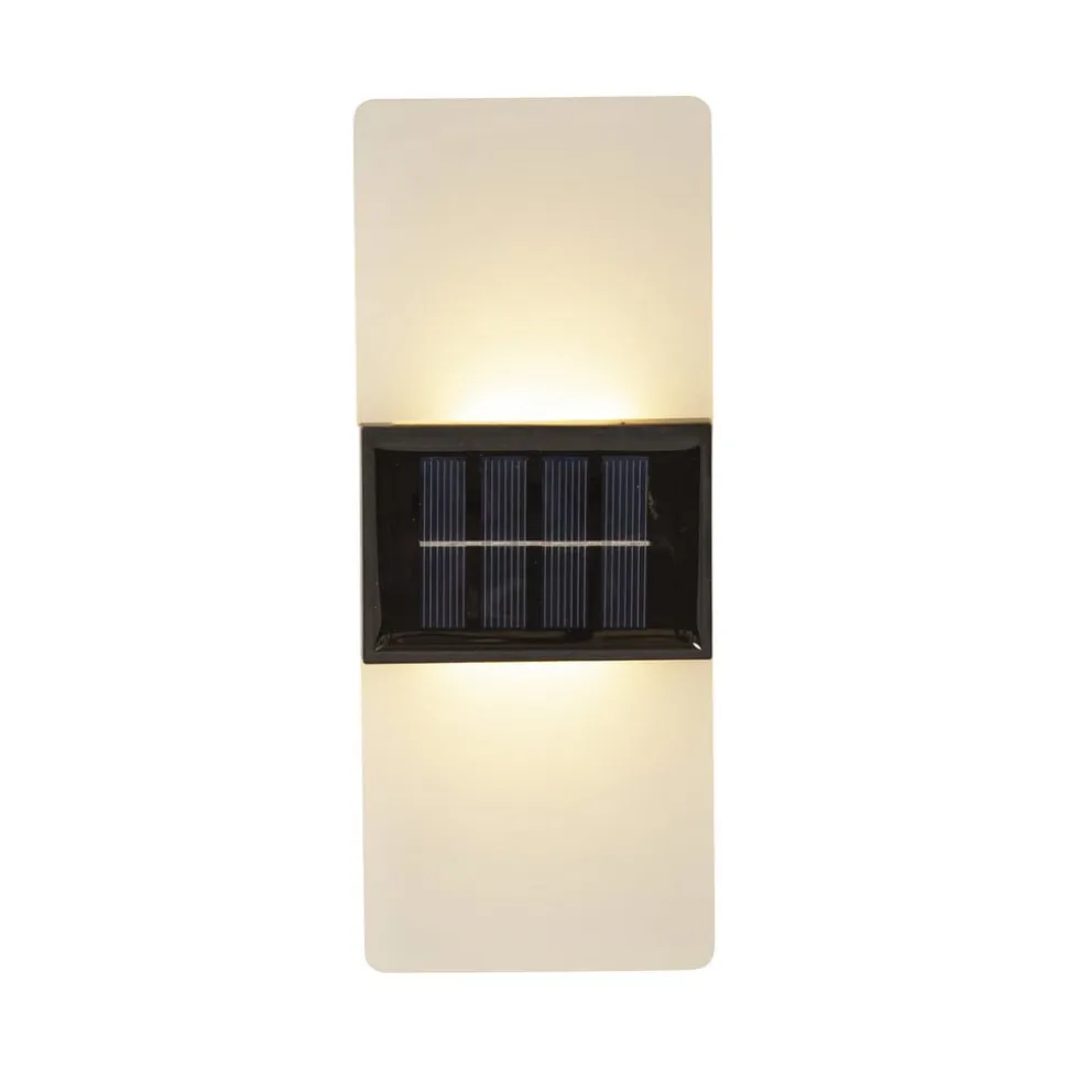 Udendørs LED-væglampe Wally, 20x8 cm hvid frostet CCT