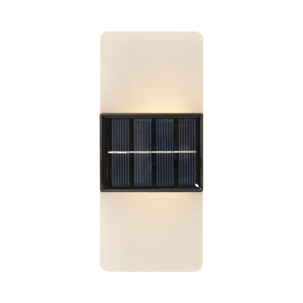 Udendørs LED-væglampe Wally, 14x6 cm hvid frostet CCT