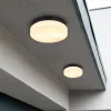 Udendørs loftslampe Vranos, mat sort, Ø 24 cm, aluminium