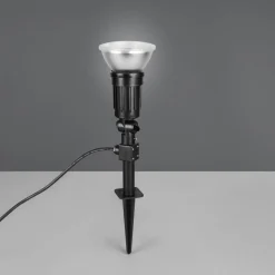 Udendørs spotlampe Caceres, sort, plast, IP44, vipbar