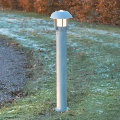 Udendørs stillampe Heimdal i aluminium, sølvgrå