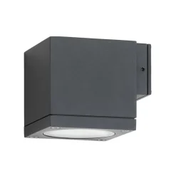 Udendørs væglampe 5161, sort, aluminium, glas, 1 x GU10