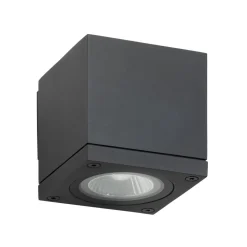 Udendørs væglampe 5161, sort, aluminium, glas, 1 x GU10