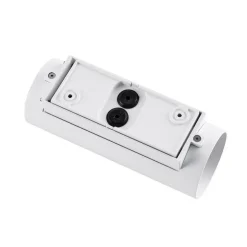 Udendørs væglampe CAN, hvid, 2 lyskilder, Ø 8 cm, IP65, metal, GU10