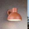 Udendørs væglampe Elbe, abrikos, trykstøbt aluminium, E27