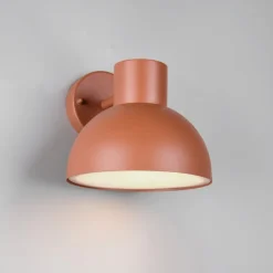 Udendørs væglampe Elbe, abrikos, trykstøbt aluminium, E27
