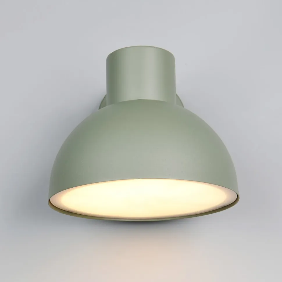 Udendørs væglampe Elbe, grøn, trykstøbt aluminium, E27