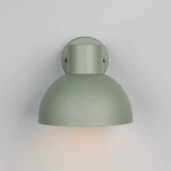 Udendørs væglampe Elbe, grøn, trykstøbt aluminium, E27