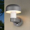 Udendørs væglampe Fraser Sensor grå/betonlook, aluminium IP54 E27