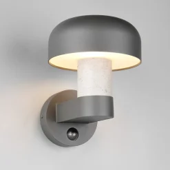 Udendørs væglampe Fraser Sensor grå/betonlook, aluminium IP54 E27