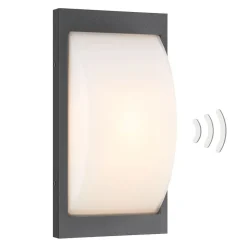 Udendørs væglampe 069SEN, sensor, grafit, 33 cm, E27
