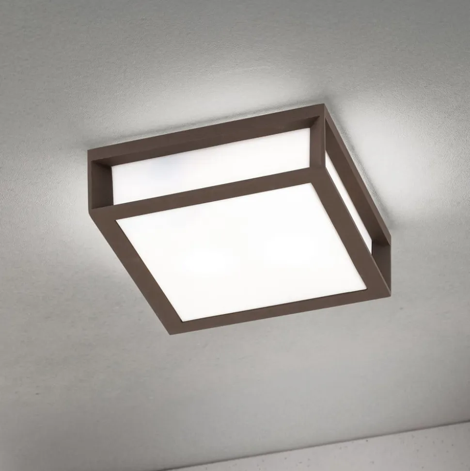 Udendørslampe Henry, corten, trykstøbt aluminium, E27, IP44