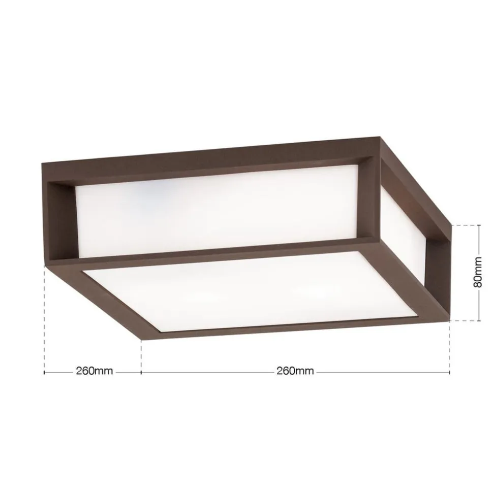 Udendørslampe Henry, corten, trykstøbt aluminium, E27, IP44