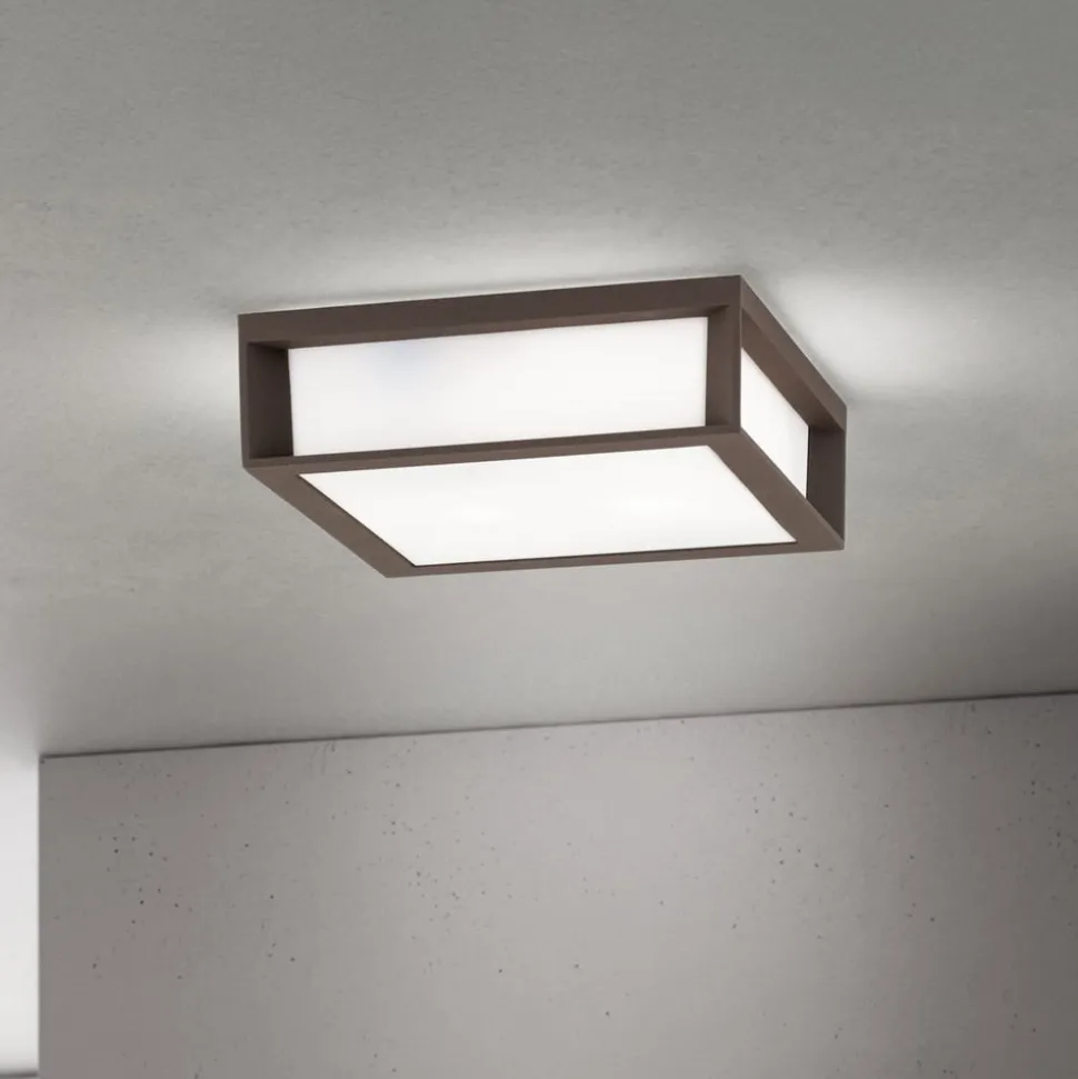 Udendørslampe Henry, corten, trykstøbt aluminium, E27, IP44