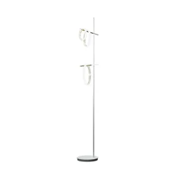 Ulaop LED-gulvlampe, tre ringe, hvid