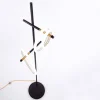 Ulaop LED-gulvlampe, tre ringe, sort