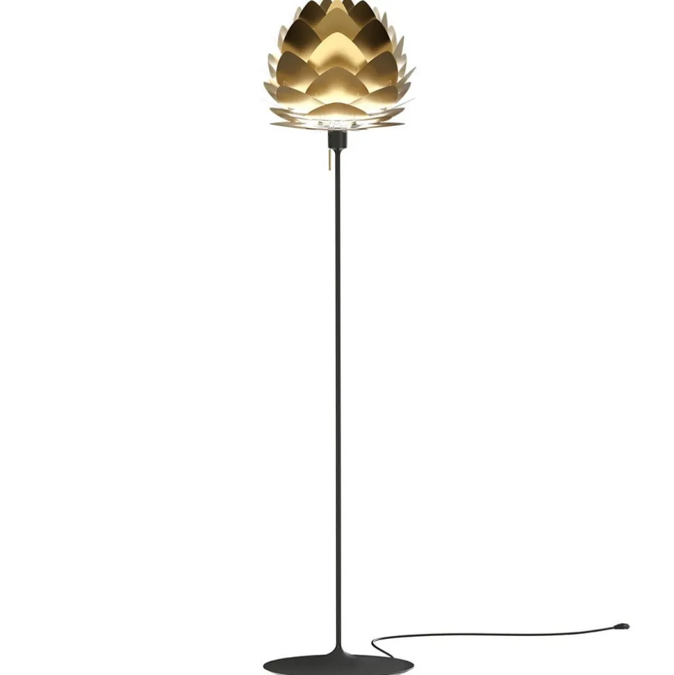 UMAGE Aluvia mini gulvlampe messing/sort