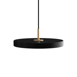 UMAGE Asteria mini hængelampe, messing, sort
