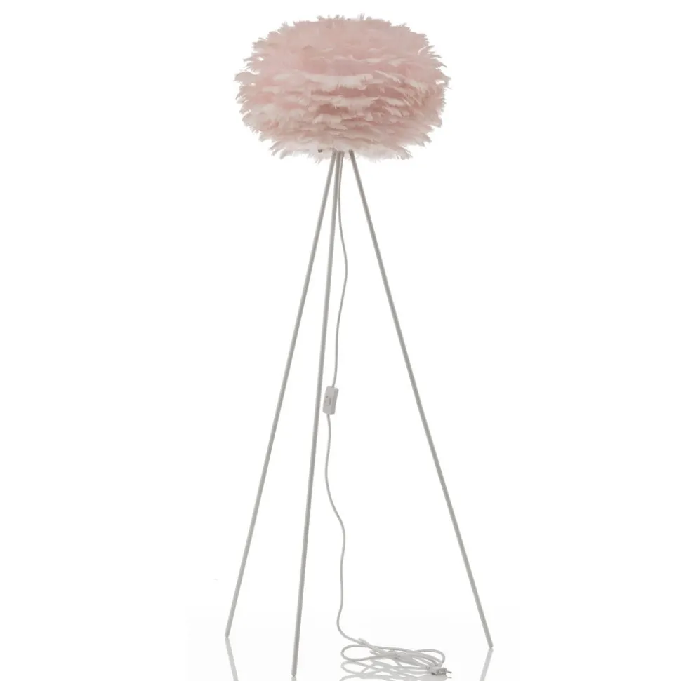 UMAGE Eos Medium gulvlampe rosa, hvid trefod