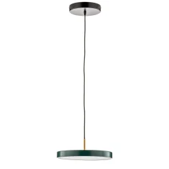 UMAGE LED-hængelampe Asteria Mini mørkegrøn/messing Ø 31 cm