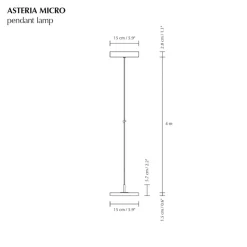 UMAGE LED-hængelampe Asteria Micro, poleret stål, Ø 15 cm