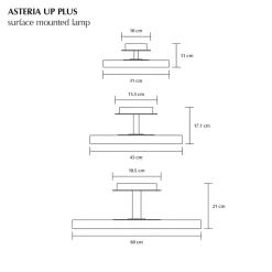 UMAGE LED-loftlampe Asteria UP PLUS, perlehvid, Ø 31 cm CCT
