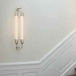 UMAGE væglampe Lemon Squeeze 2 lyskilder, længde 94 cm stålfarvet