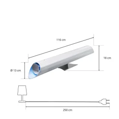 UV-C luft-desinfektionslampe ZAPP!80, 70m³/t